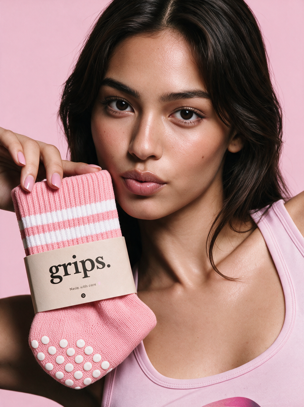 Grip socks - Strawberry Milk